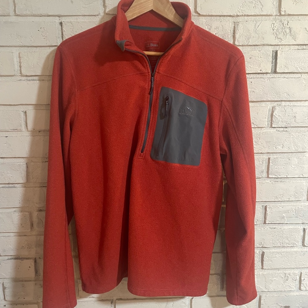 L.L. BEAN men’s Fleece Jacket North Ridge EUC 1/4 zip pullover EUC